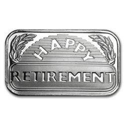 2014 1 oz Happy Retirement Silver Bar (w/Gift Box &amp;