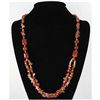Image 1 : Natural 433.73ctw Orange Carnelian Quartz Silver Neckla