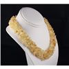 Image 1 : Woven Multi-Strand Natural Chip Beads Necklace