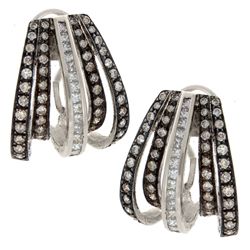 14K White Gold 1.49ctw Diamond Earrings