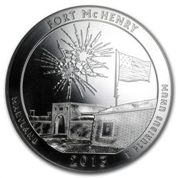 2013 5 oz Silver Fort McHenry MS-69 DMPL FS PCGS - Merc