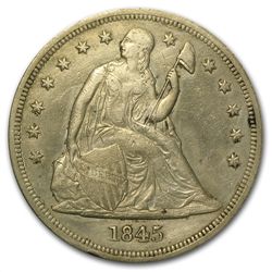 1845 Liberty Seated Dollar Almost Uncirculated Details