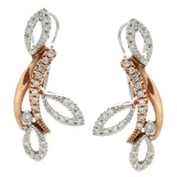 18K Rose Gold 0.52ctw Diamond Earrings