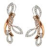 Image 1 : 18K Rose Gold 0.52ctw Diamond Earrings