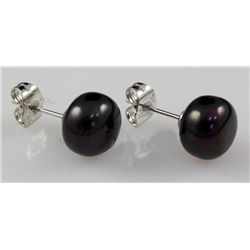 15.50CTW BLACK RICE PEARL EARRING PHILIPPINES