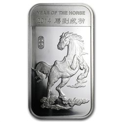 1 oz Year of the Horse Silver Bar .999 Fine