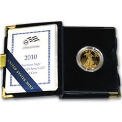 2010-W 1/2 oz Proof Gold American Eagle (w/Box &amp; Co