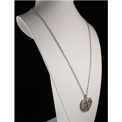 Cute Heart With Bear Pendant Necklace