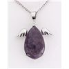 Image 2 : Natural Stone Amethyst Pear Pendant