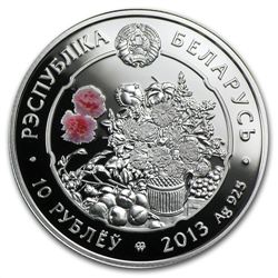 Belarus 2013 Silver Proof Under the Charm of Flowers -