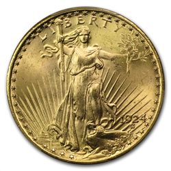 $20 Saint-Gaudens Gold Double Eagle - MS-65 PCGS/NGC CA