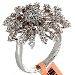 18K White Gold 1.59ctw Diamond Ring