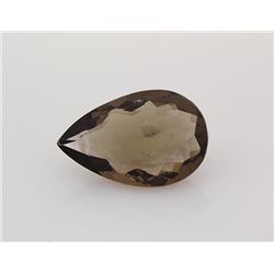 Smoky Topaz Loose Gemstone Pear Cut 21.90 ct