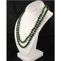 Green Jade Handknotted Long Necklace