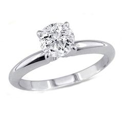 1.00 ct Round cut Diamond Solitaire Ring, G-H, VVS