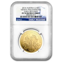 2014 Limited Edition Gold Austrian Philharmonic Proof P