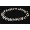 Image 2 : Natural Round Cut White Topaz Bracelet and Earring in S