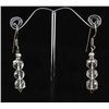 Image 3 : Natural Round Cut White Topaz Bracelet and Earring in S