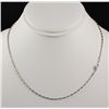 Image 1 : White Gold Plated Bar and Bead Chain Necklace