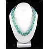Image 1 : 591.51CTW 20in. OCEAN BLUE CHIPPED STONE NECKLACE METAL