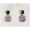 Image 3 : Faceted Amethyst Gemstone Dangling Silver Earring, 6.80