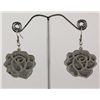 Image 1 : Fashion Glitter Dangle Flower Dangle Hook Earring