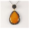 Image 2 : Carnelian Natural Stone Victorian Design Pendant