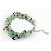Image 1 : 208.42CTW 7in. PURPLE GREEN CHIPPED STONE BRACELET META