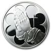 Image 1 : 1 oz Praying Hands Silver Round (w/Box &amp; Capsule)