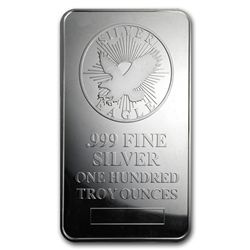 100 oz Sunshine Minting Struck Silver Bar .999 Fine