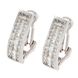 14K White Gold 2.30ctw Diamond Earrings