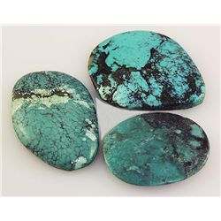 Natural Turquoise 187.57ctw Loose Gemstone 3pc Big Size