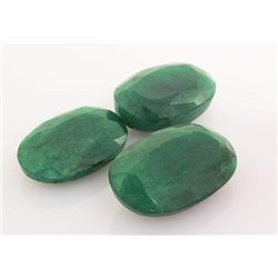 105.54ctw Faceted Loose Emerald Beryl Gemstone Lot of 3