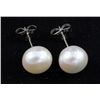 Image 1 : 15.66CTW WHITE RICE PEARL EARRING PHILIPPINES