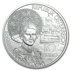 2013 Vorarlberg 10 Euro Coin In Blister Pack ASW 0.4759