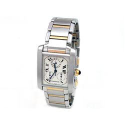 Large Cartier 18k Gold Tank Francais Watch
