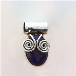 Sterling Silver Pendant w/ Semi Precious Oval Shape Lap