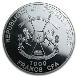 Burkina Faso 2013 1 oz Silver 1,000 Francs CFA - Le Cro