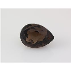 Smoky Topaz Loose Gemstone Pear Cut 38.73 ct