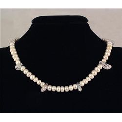 WHITE FRESHWATER PEARL 257.66CTW SEMI-ROUND NECKLACE