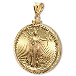 $20 St. Gaudens Gold Double Eagle Pendant(Diamond-Screw