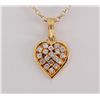 Image 2 : Cubic Zirconian Heart Pendant 18 Stone