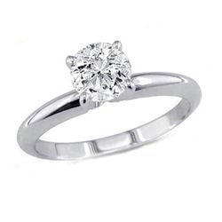 0.35 ct Round cut Diamond Solitaire Ring, G-H, SI2