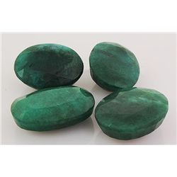 149.03ctw Faceted Loose Emerald Beryl Gemstone Lot of 4