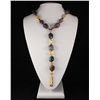 Image 1 : Tumble Polished Natural Stone Agate Necklace