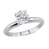 Image 1 : 1.00 ct Round cut Diamond Solitaire Ring, G-H, I