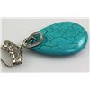 Image 2 : 127.42CTW BIG TEARDROP TURQUOISE IN SILVER PENDANT