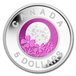 2012 Silver &amp; Niobium Canadian $5 Full Pink Moon (W