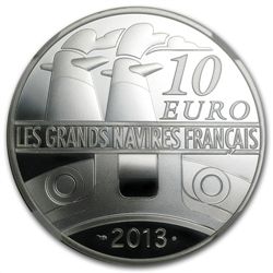 2013 Silver Proof Great French Ships - L'Amazone - PF-7