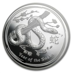 2013 Year of the Snake - 5 oz Silver Coin (SII) PF-69 U